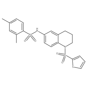 2,4-dimethyl-N-[1-(thiophene-2-sulfonyl)-1,2,3,4-tetrahydroquinolin-6-yl]benzene-1-sulfonamide Structure
