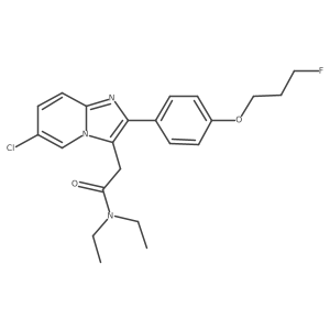 2-(6-Chloro-2-(4-(3-fluoropropoxy)phenyl)imidazo[1,2-a]pyridin-3-yl)-N,N-diethylacetamide Structure