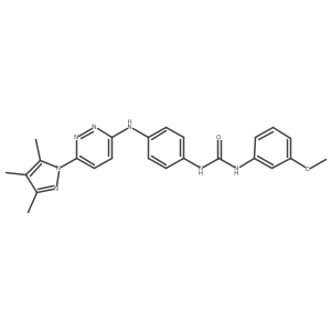 1-(3-methoxyphenyl)-3-(4-((6-(3,4,5-trimethyl-1H-pyrazol-1-yl)pyridazin-3-yl)amino)phenyl)urea结构式