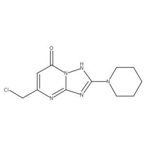 5-(chloromethyl)-2-(piperidin-1-yl)[1,2,4]triazolo[1,5-a]pyrimidin-7(4H)-one结构式