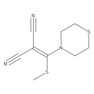 2-[Methylsulfanyl(thiomorpholin-4-yl)methylidene]propanedinitrile结构式
