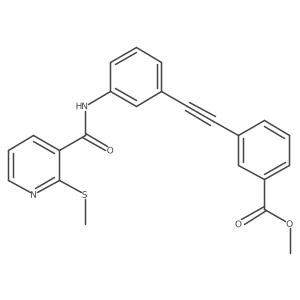 Methyl 3-(2-{3-[2-(methylsulfanyl)pyridine-3-amido]phenyl}ethynyl)benzoate结构式