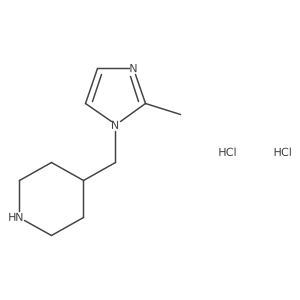 4-[(2-methyl-1H-imidazol-1-yl)methyl]piperidine dihydrochloride结构式