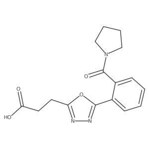 5-[2-(1-Pyrrolidinylcarbonyl)phenyl]-1,3,4-oxadiazole-2-propanoic acid Structure
