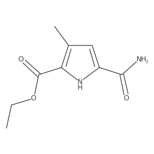 ethyl 5-carbamoyl-3-methyl-1H-pyrrole-2-carboxylate Structure