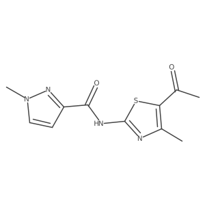 N-(5-acetyl-4-methylthiazol-2-yl)-1-methyl-1H-pyrazole-3-carboxamide Structure