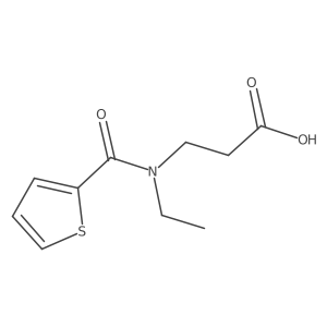 N-ethyl-N-(thiophene-2-carbonyl)-beta-alanine Structure