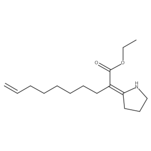 9-Decenoic acid, 2-(2-pyrrolidinylidene)-, ethyl ester结构式