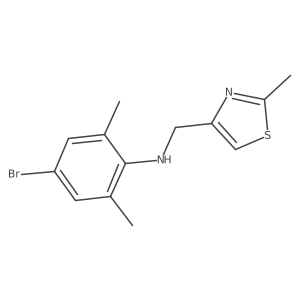4-Bromo-2,6-dimethyl-N-((2-methylthiazol-4-yl)methyl)aniline结构式