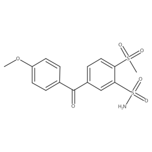 2-Methanesulfonyl-5-(4-methoxy-benzoyl)-benzenesulfonamide结构式
