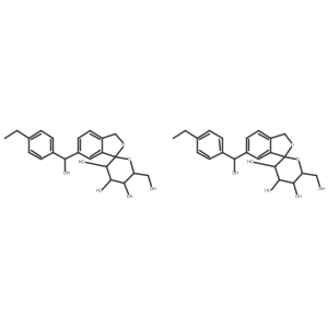 (3S,3'R,4'S,5'S,6'R)-5-[(S)-(4-ethylphenyl)-hydroxymethyl]-6'-(hydroxymethyl)spiro[1H-2-benzofuran-3,2'-oxane]-3',4',5'-triol;(3S,3'R,4'S,5'S,6'R)-5-[(R)-(4-ethylphenyl)-hydroxymethyl]-6'-(hydroxymethyl)spiro[1H-2-benzofuran-3,2'-oxane]-3',4',5'-triol Structure