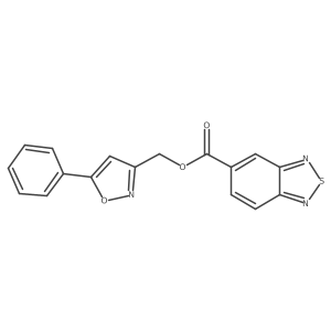 (5-Phenyl-1,2-oxazol-3-yl)methyl 2,1,3-benzothiadiazole-5-carboxylate结构式