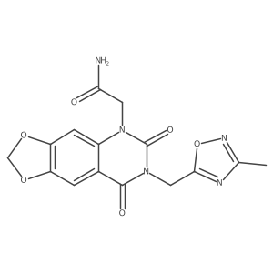 2-(7-((3-methyl-1,2,4-oxadiazol-5-yl)methyl)-6,8-dioxo-7,8-dihydro-[1,3]dioxolo[4,5-g]quinazolin-5(6H)-yl)acetamide Structure