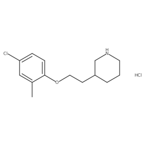 3-[2-(4-Chloro-2-methylphenoxy)ethyl]piperidine hydrochloride Structure