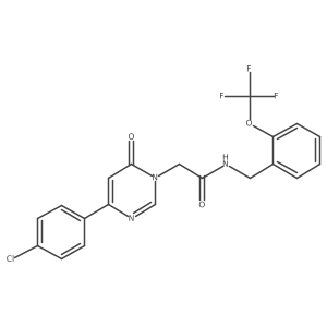 2-(4-(4-chlorophenyl)-6-oxopyrimidin-1(6H)-yl)-N-(2-(trifluoromethoxy)benzyl)acetamide Structure