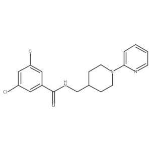 3,5-dichloro-N-((1-(pyridin-2-yl)piperidin-4-yl)methyl)benzamide Structure