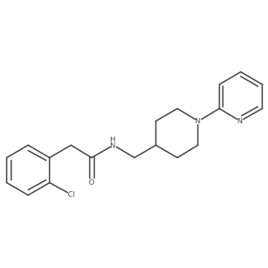 2-(2-chlorophenyl)-N-((1-(pyridin-2-yl)piperidin-4-yl)methyl)acetamide结构式