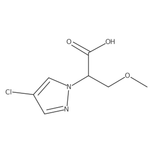 2-(4-Chloro-1H-pyrazol-1-yl)-3-methoxypropanoic acid结构式