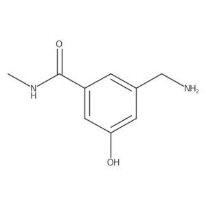 3-(Aminomethyl)-5-hydroxy-N-methylbenzamide结构式