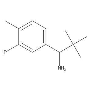 1-(3-Fluoro-4-methylphenyl)-2,2-dimethylpropan-1-amine结构式