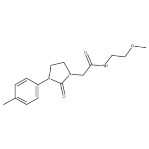 N-(2-methoxyethyl)-2-(2-oxo-3-(p-tolyl)imidazolidin-1-yl)acetamide结构式