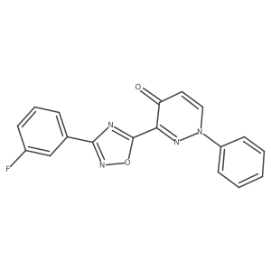 3-(3-(3-fluorophenyl)-1,2,4-oxadiazol-5-yl)-1-phenylpyridazin-4(1H)-one结构式