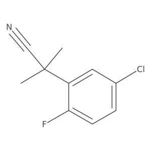 2-(5-Chloro-2-fluorophenyl)-2-methylpropanenitrile Structure