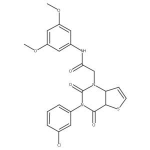 2-[3-(3-chlorophenyl)-2,4-dioxo-1H,2H,3H,4H-thieno[3,2-d]pyrimidin-1-yl]-N-(3,5-dimethoxyphenyl)acetamide结构式