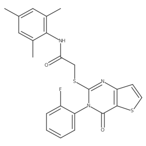 2-{[3-(2-fluorophenyl)-4-oxo-3,4-dihydrothieno[3,2-d]pyrimidin-2-yl]sulfanyl}-N-(2,4,6-trimethylphenyl)acetamide Structure