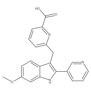 6-[[6-Methoxy-2-(3-pyridinyl)-1H-indol-3-yl]methyl]-2-pyridinecarboxylic acid结构式