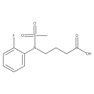 4-[(2-Fluorophenyl)(methylsulfonyl)amino]butanoic acid Structure