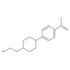 2-[4-(6-Nitropyridin-3-yl)piperazin-1-yl]ethan-1-ol结构式