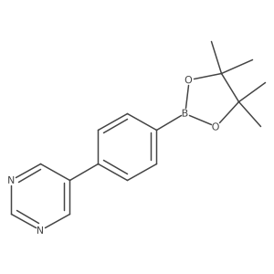 5-[4-(4,4,5,5-Tetramethyl-1,3,2-dioxaborolan-2-yl)phenyl]pyrimidine结构式