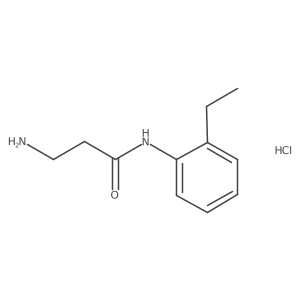 N~1~-(2-ethylphenyl)-beta-alaninamide hydrochloride Structure