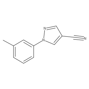 1H-Pyrazole-4-carbonitrile, 1-(3-methylphenyl)- Structure