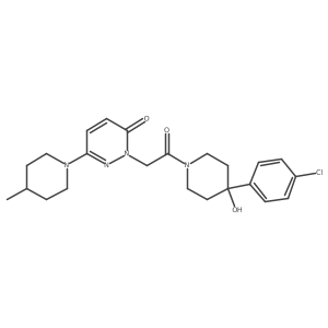 2-(2-(4-(4-chlorophenyl)-4-hydroxypiperidin-1-yl)-2-oxoethyl)-6-(4-methylpiperidin-1-yl)pyridazin-3(2H)-one Structure
