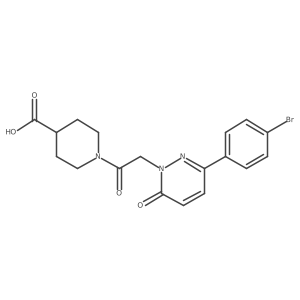 1-{[3-(4-bromophenyl)-6-oxopyridazin-1(6H)-yl]acetyl}piperidine-4-carboxylic acid Structure