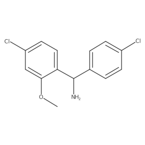 (4-Chloro-2-methoxyphenyl)(4-chlorophenyl)methanamine结构式