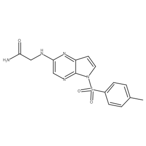 2-(5-tosyl-5H-pyrrolo[3,2-b]pyrazin-2-ylamino)acetamide结构式
