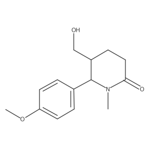 5-(Hydroxymethyl)-6-(4-methoxyphenyl)-1-methylpiperidin-2-one结构式