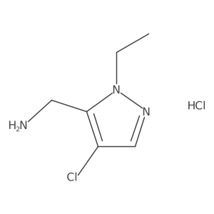 [(4-chloro-1-ethyl-1H-pyrazol-5-yl)methyl]amine hydrochloride Structure