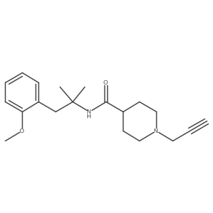 N-[1-(2-methoxyphenyl)-2-methylpropan-2-yl]-1-(prop-2-yn-1-yl)piperidine-4-carboxamide Structure