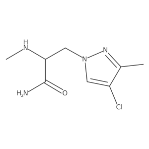 3-(4-Chloro-3-methyl-1h-pyrazol-1-yl)-2-(methylamino)propanamide Structure