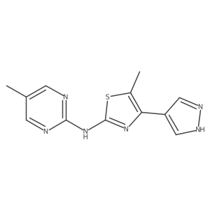 5-methyl-N-(5-methylpyrimidin-2-yl)-4-(1H-pyrazol-4-yl)-1,3-thiazol-2-amine Structure