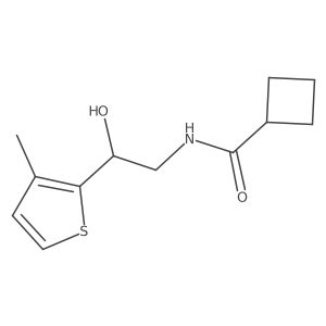 N-[2-hydroxy-2-(3-methylthiophen-2-yl)ethyl]cyclobutanecarboxamide Structure