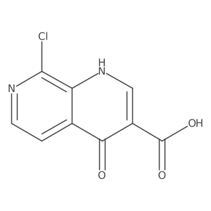 8-Chloro-1,7-naphthyridine-4-oxo-3-carboxylic acid Structure