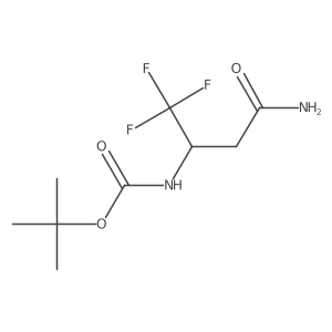 tert-Butyl (4-amino-1,1,1-trifluoro-4-oxobutan-2-yl)carbamate结构式