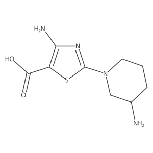 4-Amino-2-(3-aminopiperidin-1-yl)thiazole-5-carboxylic acid Structure