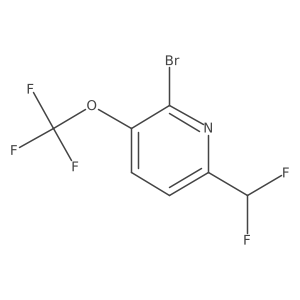 2-bromo-6-(difluoromethyl)-3-(trifluoromethoxy)pyridine结构式