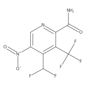 4-(Difluoromethyl)-5-nitro-3-(trifluoromethyl)picolinamide结构式
